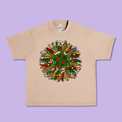 Urban Heavy Tee Leopard Christmas Sunflower