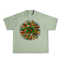 Oil Green Leopard Christmas Sunflower Urban Heavy Tee - RanaPortraitStore