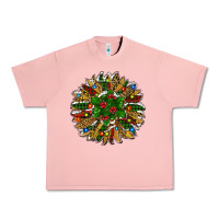 Salmon Leopard Christmas Sunflower Urban Heavy Tee - RanaPortraitStore