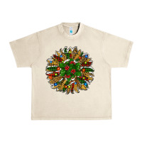 Sandshell Leopard Christmas Sunflower Urban Heavy Tee - RanaPortraitStore