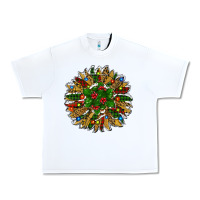 White Leopard Christmas Sunflower Urban Heavy Tee - RanaPortraitStore
