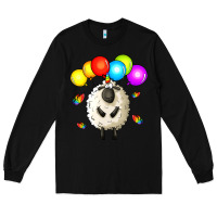Black rainbow sheep Long Sleeve Tee - Zillion Design Studio