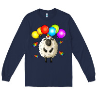 Navy rainbow sheep Long Sleeve Tee - Zillion Design Studio