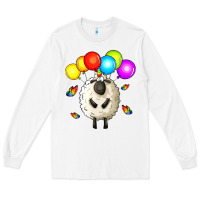 White rainbow sheep Long Sleeve Tee - Zillion Design Studio