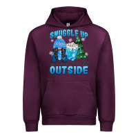 Mauve Wine snuggle up gnomies it's cold outside Urban Hoodie - MaliasSmallBusiness
