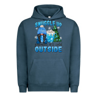 Pigment Midnight Navy snuggle up gnomies it's cold outside Urban Hoodie - MaliasSmallBusiness