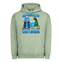 Pigment Oil Green snuggle up gnomies it's cold outside Urban Hoodie - MaliasSmallBusiness