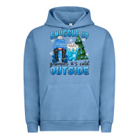 Pigment Pebble Blue snuggle up gnomies it's cold outside Urban Hoodie - MaliasSmallBusiness