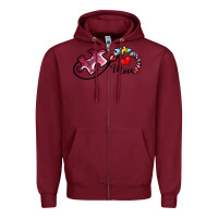 Burgundy autism mom 1 Zipper Hoodie - SublimationCraftShop