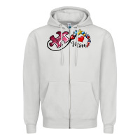 Dove Grey autism mom 1 Zipper Hoodie - SublimationCraftShop