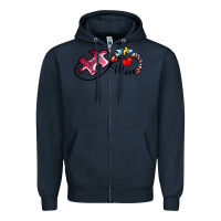 Navy autism mom 1 Zipper Hoodie - SublimationCraftShop