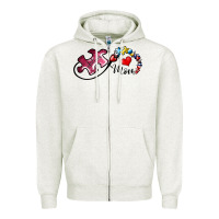 Oatmeal Heather autism mom 1 Zipper Hoodie - SublimationCraftShop