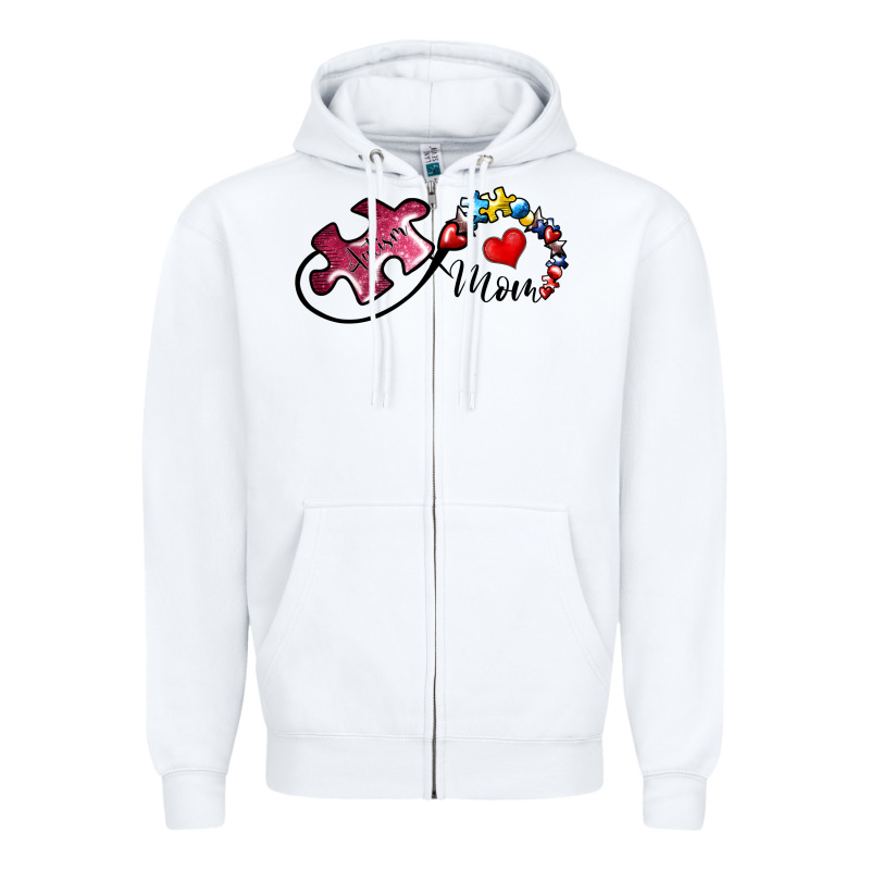 Autism Mom 1 Zipper Hoodie by SublimationCraftShop | Teevron
