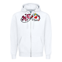 White autism mom 1 Zipper Hoodie - SublimationCraftShop