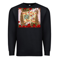 Black valentines day playing cards Premium Sweatshirt - AdoDesignShop