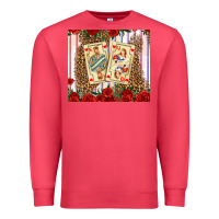 Cardinal valentines day playing cards Premium Sweatshirt - AdoDesignShop