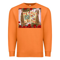Carrot valentines day playing cards Premium Sweatshirt - AdoDesignShop