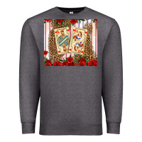 Charcoal Heather valentines day playing cards Premium Sweatshirt - AdoDesignShop