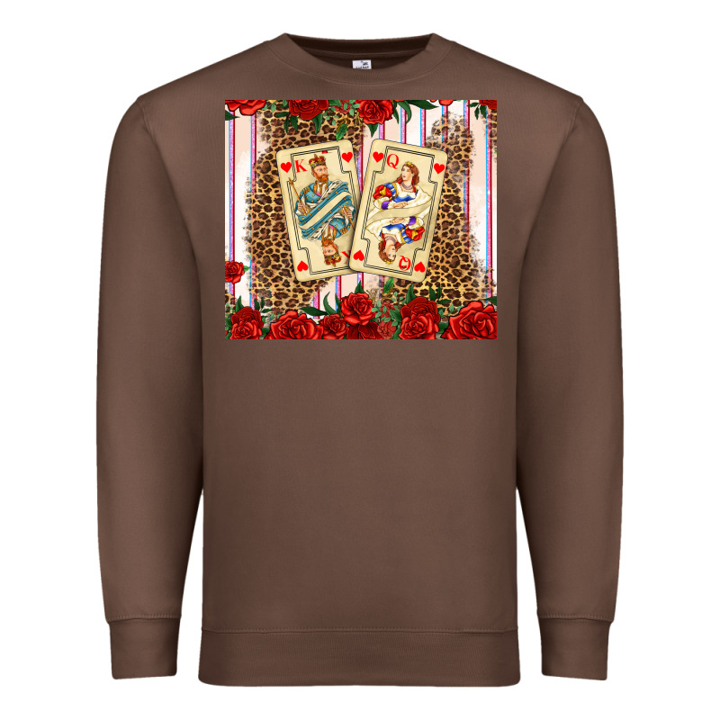 Valentines Day Playing Cards Premium Sweatshirt by AdoDesignShop | Teevron