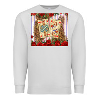 Dove Grey valentines day playing cards Premium Sweatshirt - AdoDesignShop