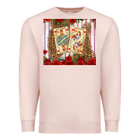 Pale Pink valentines day playing cards Premium Sweatshirt - AdoDesignShop