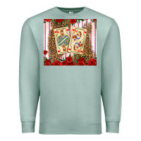 Seafoam valentines day playing cards Premium Sweatshirt - AdoDesignShop