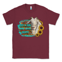Burgundy just a girl who loves goats Classic Tee - RanaPortraitStore