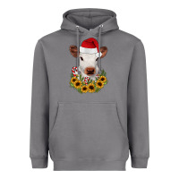 Calf Sunflower Christmas Heavyweight Hoodie | Teevron