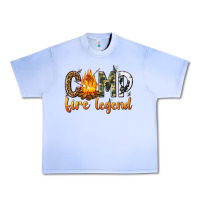 Grape Ice camp fire legend with fire Urban Heavy Tee - texasbilliewilder