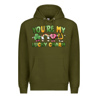 Army Green you're my lucky charm Premium Hoodie - MaliasSmallBusiness
