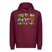 Burgundy you're my lucky charm Premium Hoodie - MaliasSmallBusiness
