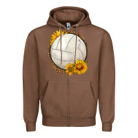 Chestnut western volleyball with sunflower Zipper Hoodie - HRA Design Shop