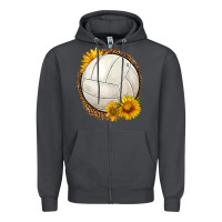Smoke western volleyball with sunflower Zipper Hoodie - HRA Design Shop