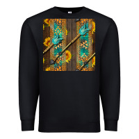 Black aztec and sunflowers Premium Sweatshirt - BundleAndBundleShop