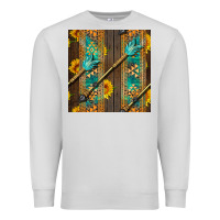 Dove Grey aztec and sunflowers Premium Sweatshirt - BundleAndBundleShop