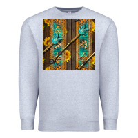 Heather Grey aztec and sunflowers Premium Sweatshirt - BundleAndBundleShop