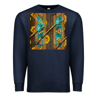 Navy aztec and sunflowers Premium Sweatshirt - BundleAndBundleShop