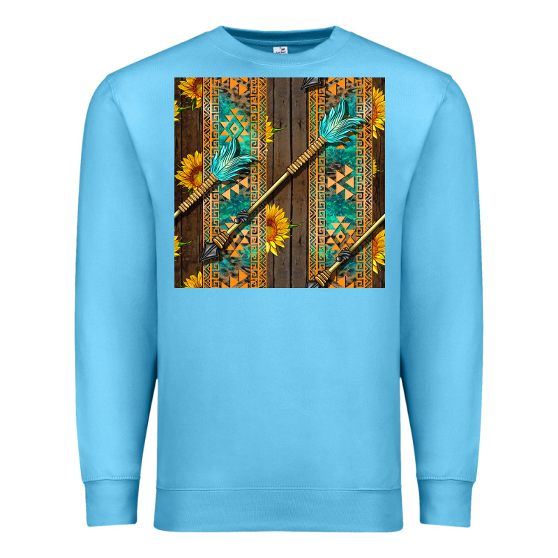Aztec And Sunflowers Premium Sweatshirt by BundleAndBundleShop | Teevron