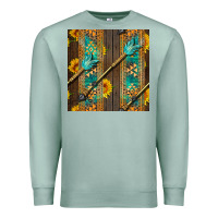 Seafoam aztec and sunflowers Premium Sweatshirt - BundleAndBundleShop