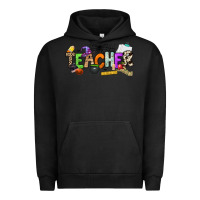 Pigment Black halloween teacher Urban Hoodie - NancyCooperArtShop