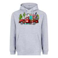 Heather Grey rca nurse truck with cactus Heavyweight Hoodie - AdoDesignShop