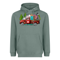 Sage rca nurse truck with cactus Heavyweight Hoodie - AdoDesignShop