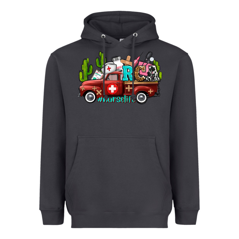 Rca Nurse Truck With Cactus Heavyweight Hoodie by AdoDesignShop | Teevron