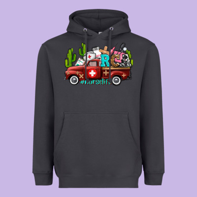 Rca Nurse Truck With Cactus Heavyweight Hoodie Designed By Adodesignshop