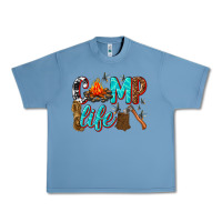 Pebble Blue camp life Urban Heavy Tee - texasbilliewilder