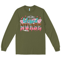 Army Green blessed nurse Long Sleeve Tee - texasbilliewilder