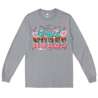 Heather Grey blessed nurse Long Sleeve Tee - texasbilliewilder
