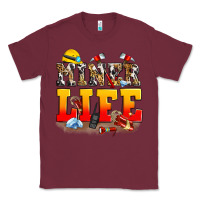 Burgundy miner life Classic Tee - Zillion Design Studio
