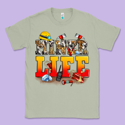 Miner Life Classic Tee Designed By Zillion Design Studio