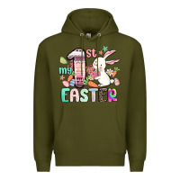 Army Green my first easter Premium Hoodie - MaliasSmallBusiness